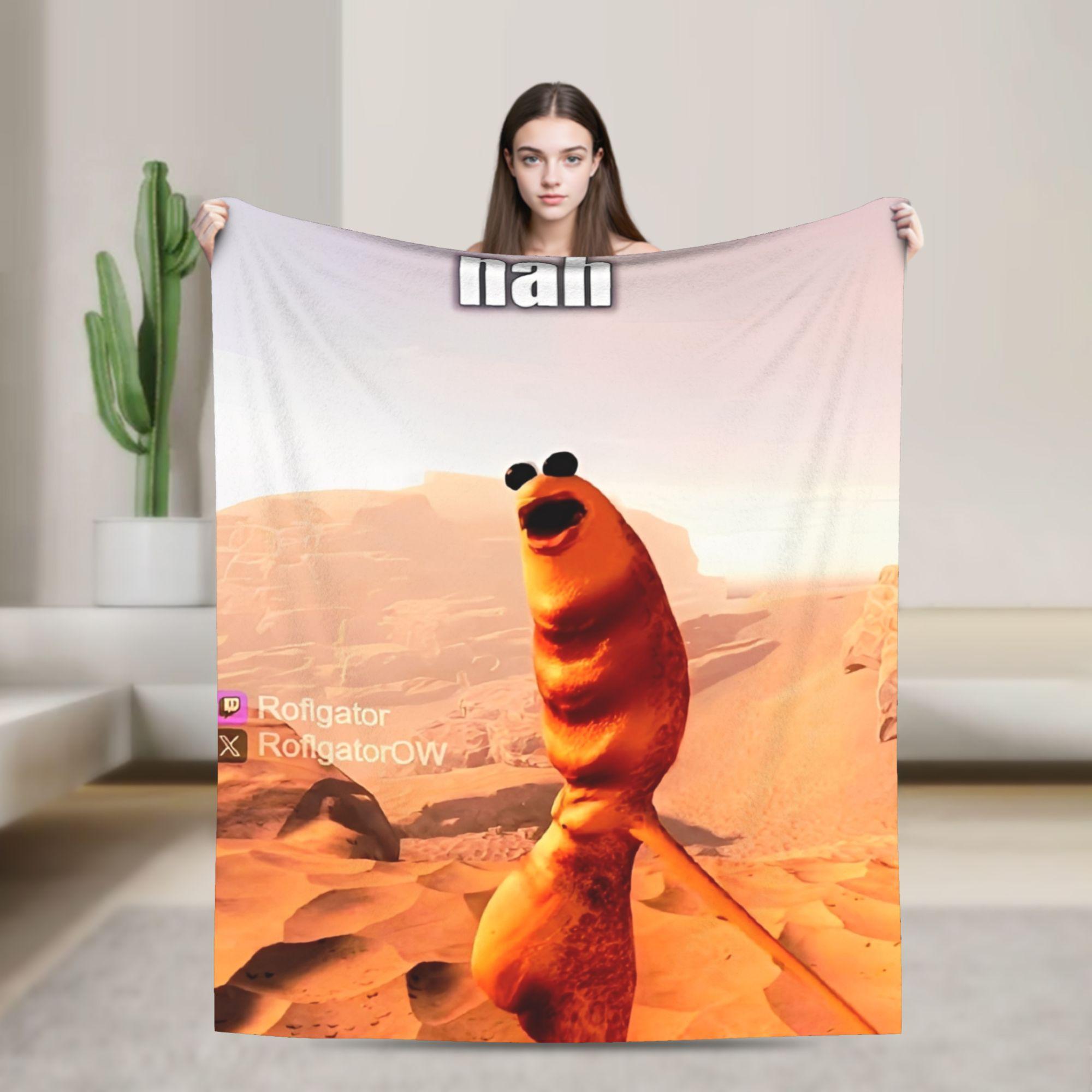 

Marcus The Worm Vintage 90s Jimbo james Blanket Warm Soft Funny Plush Bedding Throws For Bedroom Camping Bedspread Bed Cover 75x90cm