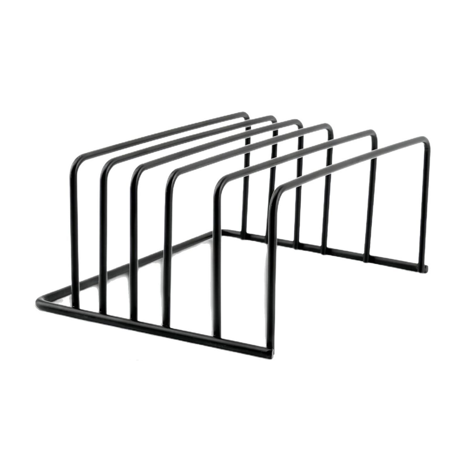 5-ярусная кухонная стойка для разделочных досок стойка для разделочных досок из углеродистой стали стойка для хранения крышек от кухонных кастрюль - кухонный органайзер и хранение чёрный 2840₽