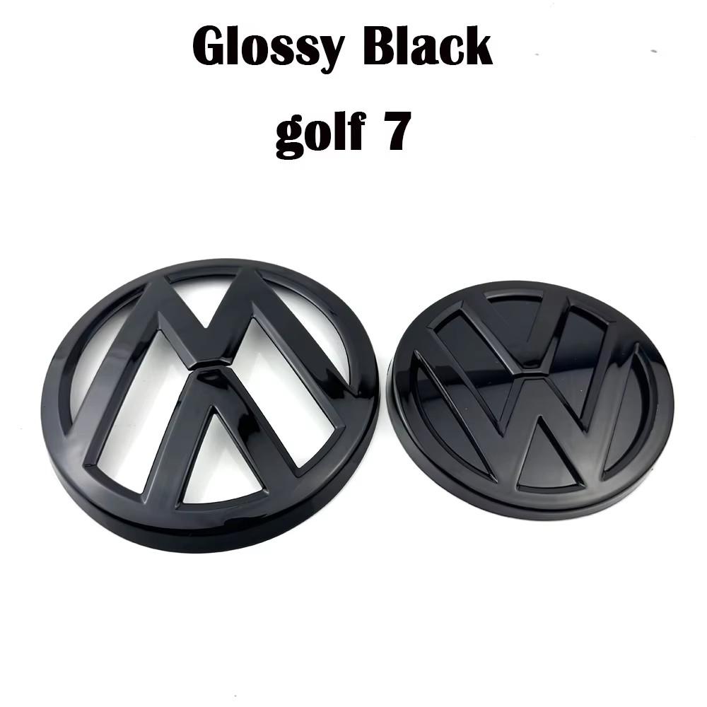 qqq- Replace 2pc Car Front Grille Badges Cover Rear Trunk Emblem Covers Stickers For Volkswagen VW GTI Golf 5 MK6 Golf 7 MK7.5
