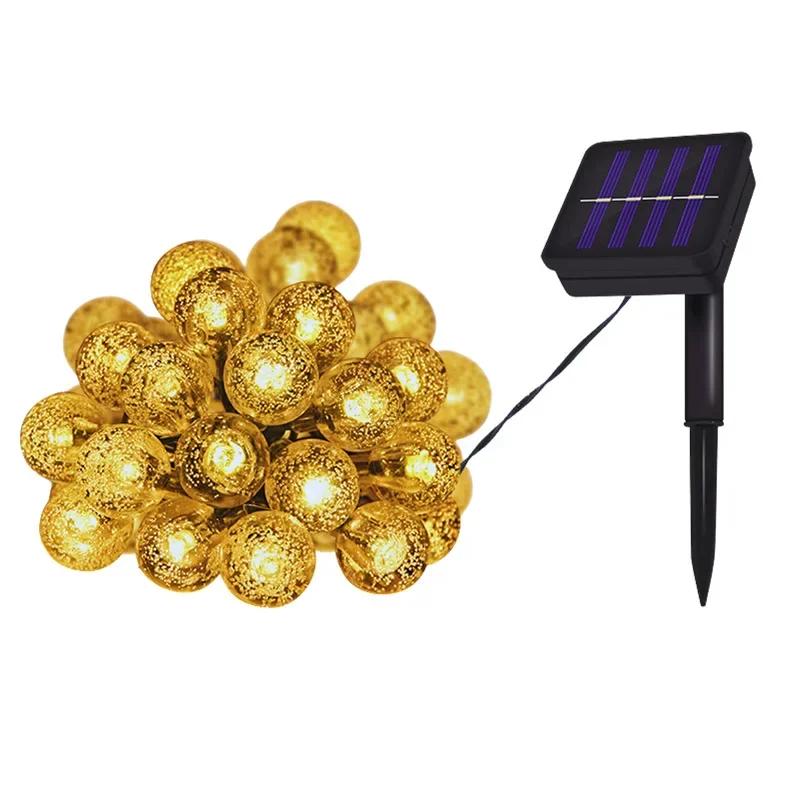 1pc Solar Crystal Ball Fairy String Lights 5M20L Outdoor Waterproof Christmas Decoration Camping Fairy Garland Garden Party