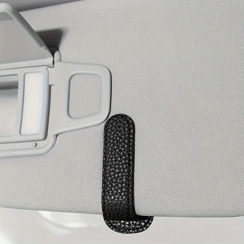 1pc Car Sunshade Fashion Glasses Frame Clip-PU Leather,Secure Magnetic Closure,Scratch Free Design,Easy One Hand Operation