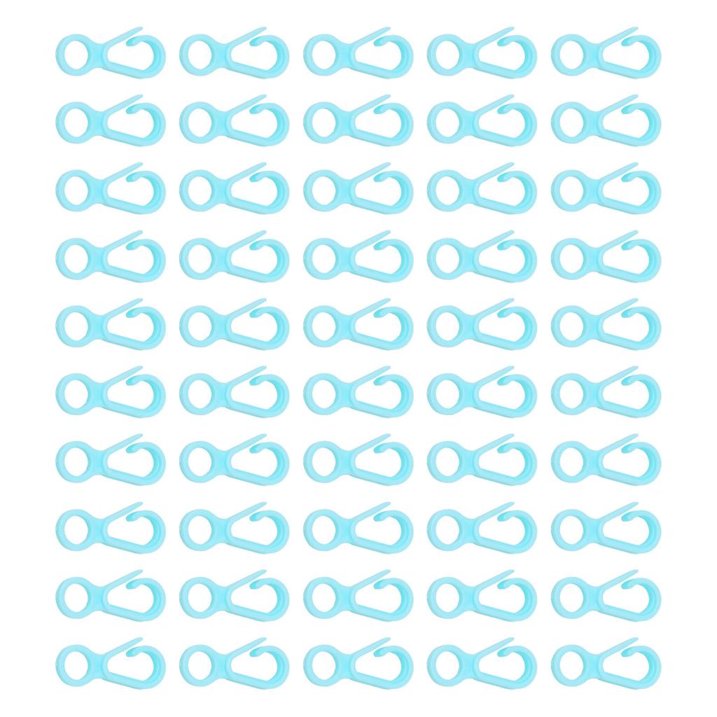 DIY Crafts Lobster Claw Clasps Lanyard Snap Hooks for Key Chain Ring Toy Chain AccessorySky Blue 50pcs