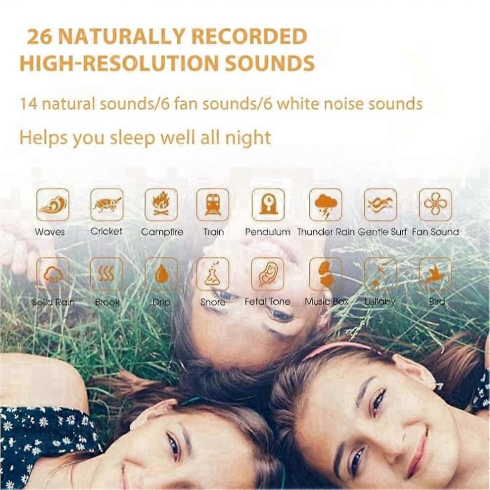 (Green) Revitalife Sleep White Noise Machine Non-looping Sound Machine with 26 Sounds