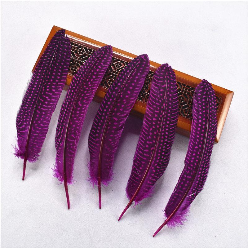 10pcs Wing Pheasant Feathers Spotted Guinea Fowl Plumas Diy Feathers for Jewelry Making Wedding Decoration Plumes Crafts 17-22cm