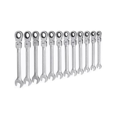 Allsome 6-32mm Flexible Schwenkkopf Ratsche Maulschlüssel Kombinationsschlüssel Werkzeug Garage Metrisch