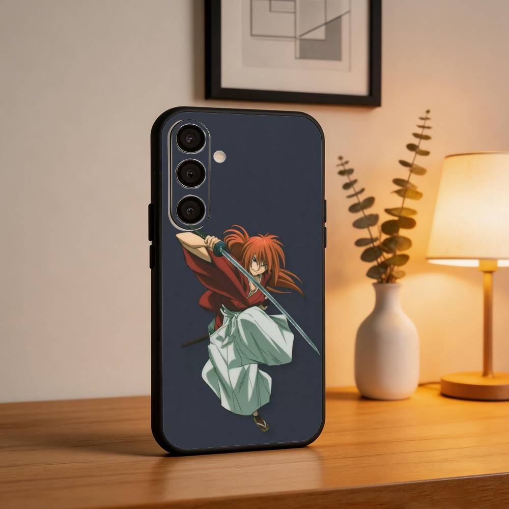 Coque de téléphone Anime R-Rurouni Kenshin Pour Samsung A73,72,71,A52,51,40,41,A22,A32,31,A13, Coque Noire Souple