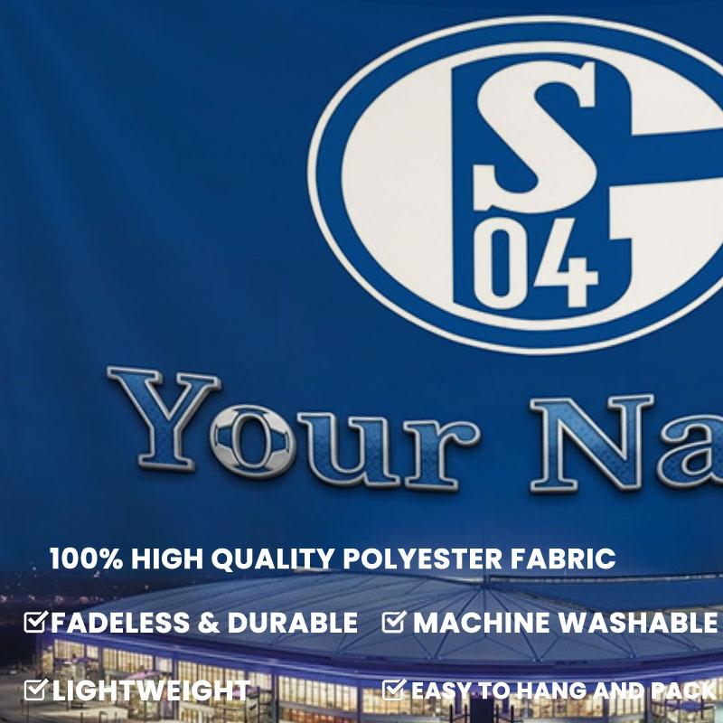 FC Schalke 04 Custom Name Wall Tapestry Aesthetic Wall Hanging Printed Fabric Blanket Decorative Tapestries for Bedroom Living Room Home Decor