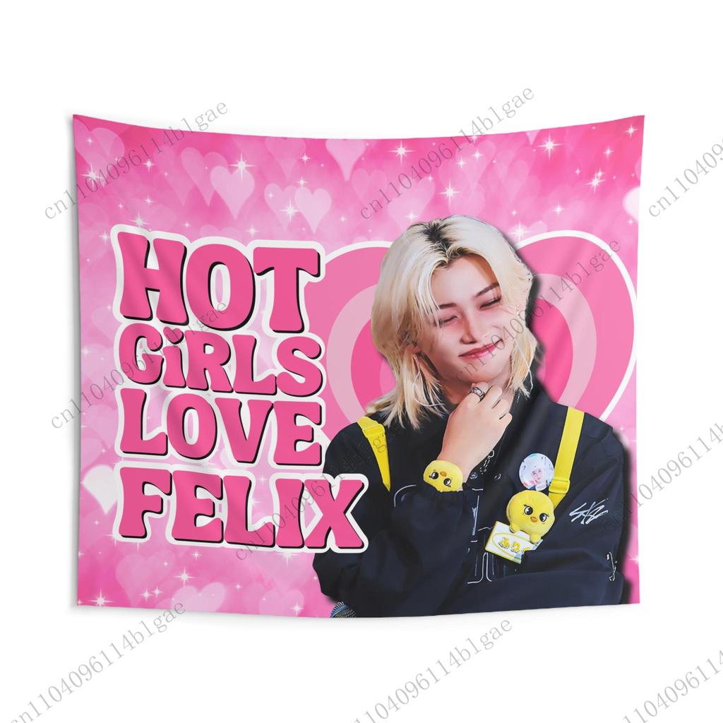 Pop Star Fan Art Tapestry Youth Idol Aesthetic Decor Cute Idol Wall Hanging K-pop Star Bedroom Decoration Stylish Idol Room Deco