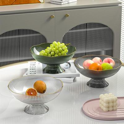 Elegant Ins-Style Fruit Bowl with Drainer - High-Footed Plate for Living Room Snacks and Fruits