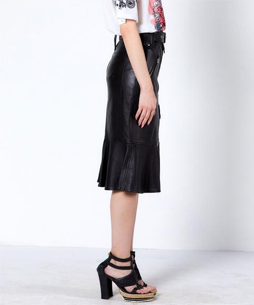 Greedius Leather Mermaid Skirt