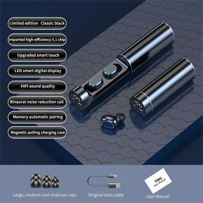 

Новые игровые наушники N21 TWS, наушники Bluetooth 5.2, музыкальные гарнитуры, беспроводные наушники с фонариком для Xiaomi iphone чёрный