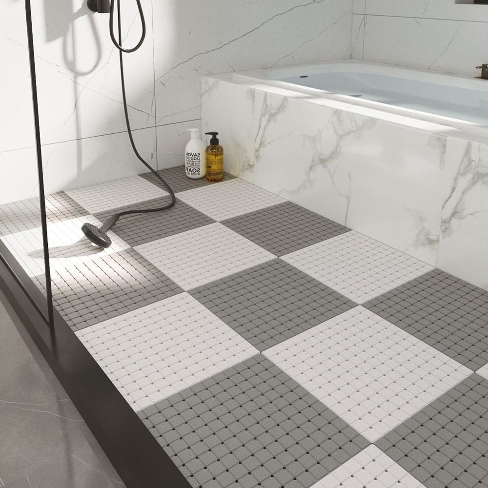 30x30cm Quadratische Badezimmer-Rutschmatten Duschraum-Bodenmatte Schwimmbad Hohl-Verbindung Wasserabdichtung Badedusch-Fußmatten Zuschneidbar Entwässerungs-Bodenmatte