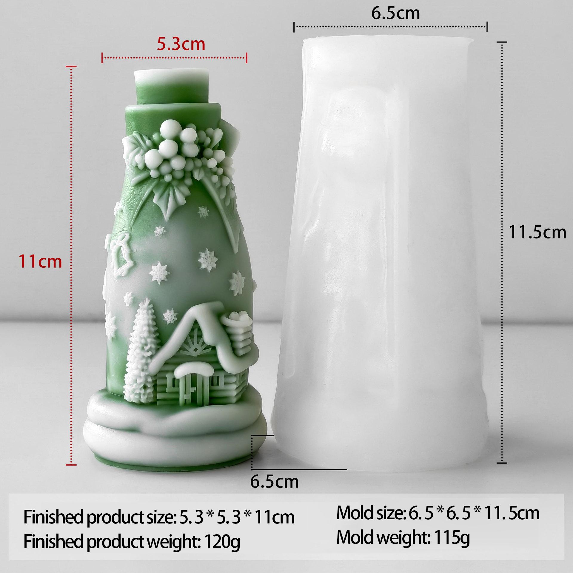 

1 шт. Рождественская форма для ароматерапевтической свечи в бутылке, DIY Рождественское украшение, орнамент, украшение, рельефная форма для рождественской елки, инструмент для шлифовки