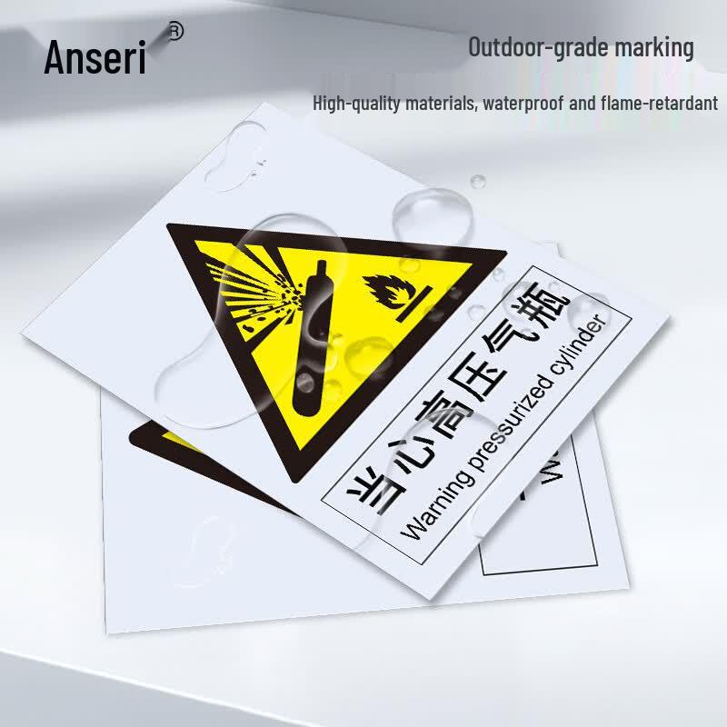 High-Pressure Gas Cylinder Warning Safety Sign