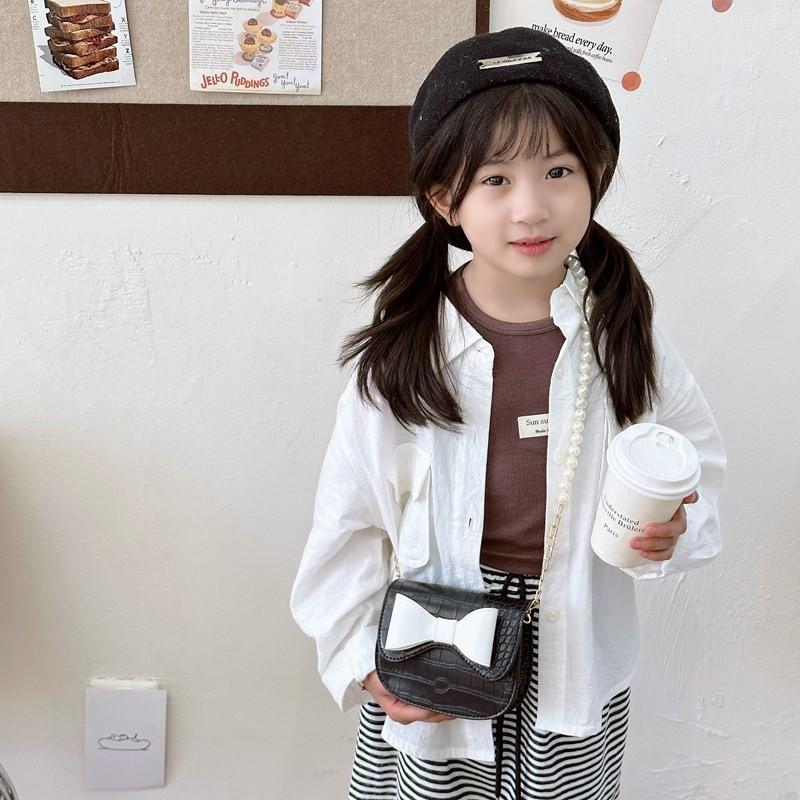 Charming And Stylish Children's Chain Bag With Bow Design Perfect For Daily Use