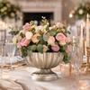 23W5036-23 Champagne Vintage Vase, Wide Mouth Flower Pot for Wedding Banquet Table Centerpiece and Floral Arrangement