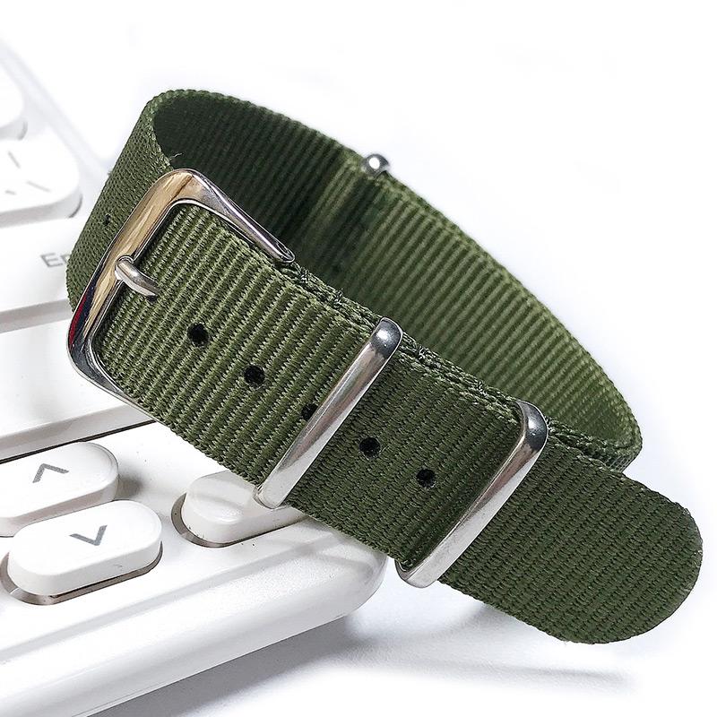 18MM 20MM 22MM Nylon Watch Band Sport Casual Straps Replacement With Stainless Steel Buckle For Men Women's Watch Accessories