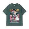 275 GSM Washed T-shirts 100% Cotton Demon Slayer V25 Akaza Print Unisex Heavy Cotton T Shirt