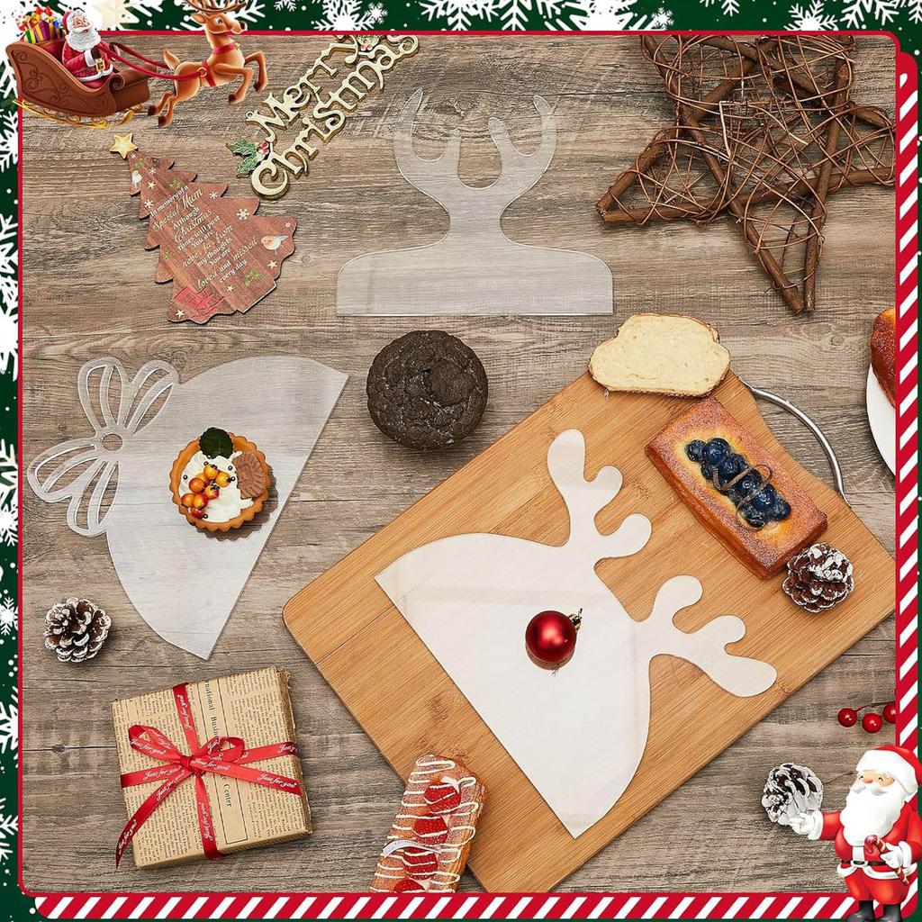 Acrylic Router Template Christmas Elk Serving Board Router Tracing Template for Charcuterie/Kitchen Cutting Board Handle