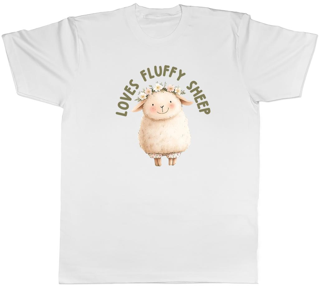 Loves Fluffy Sheep Mens TShirt Tee Gift Top