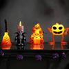 Halloween Skeleton Flameless Led Candle With Flickering Warm Light Perfect For Home Desktop Spooky Party Holiday Decoration
