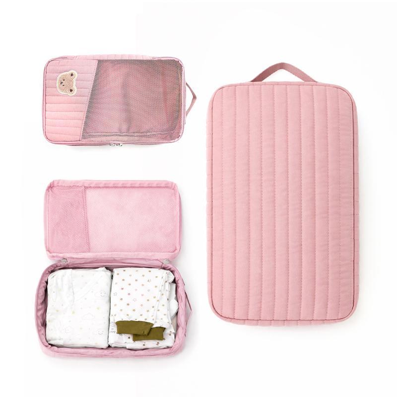 Cute Stroller Hanging Diaper Bag With Separate Storage For Baby Clothes And Diapers For Travel Change And Washing Use