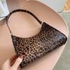 PU Leather Leopard Shoulder Bags Durable Cow Pattern Armpit Purse Fashion Underarm Handbags  Work