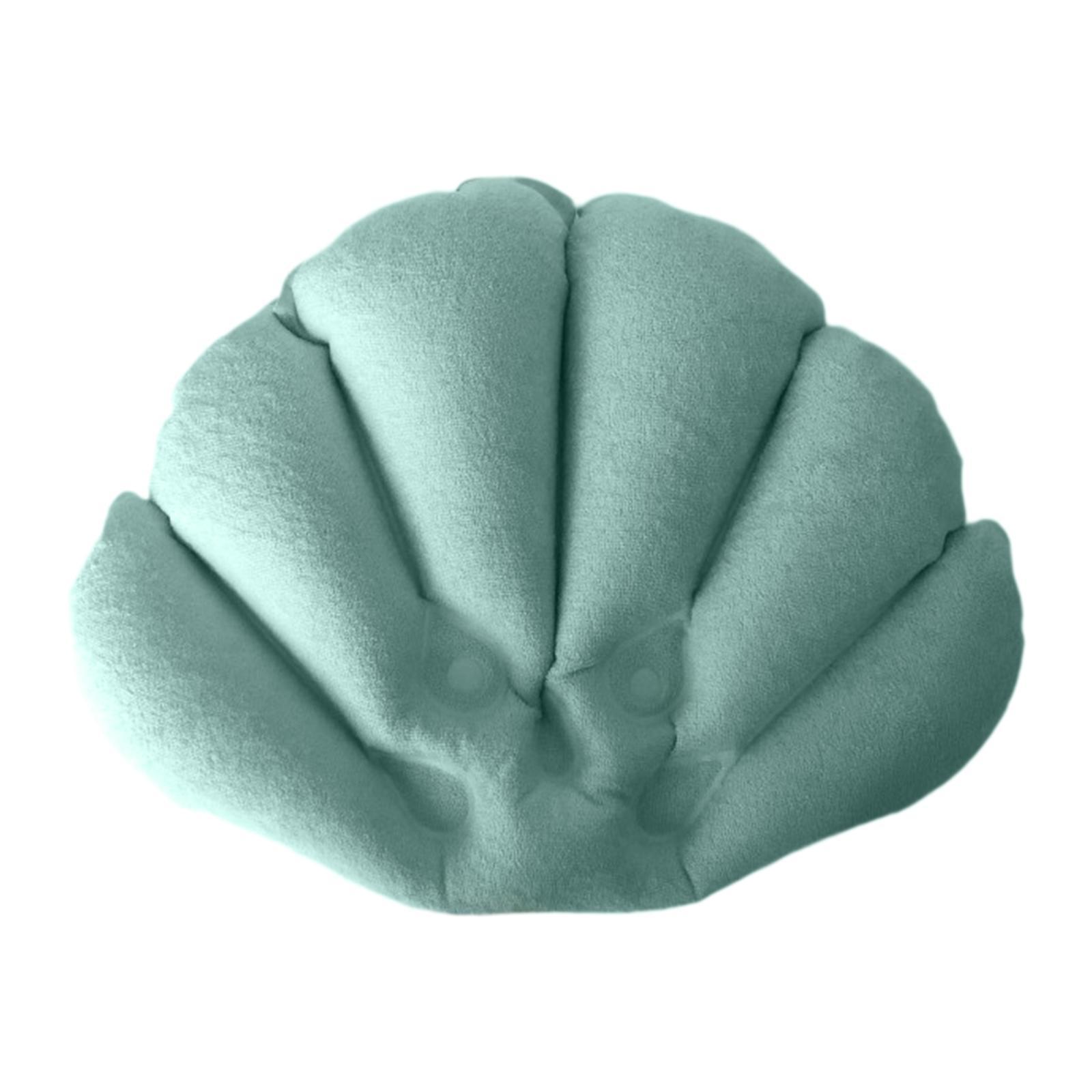 

Inflatable Bath Pillow Easy to Clean Soft Head Support Cushion Shell Shaped