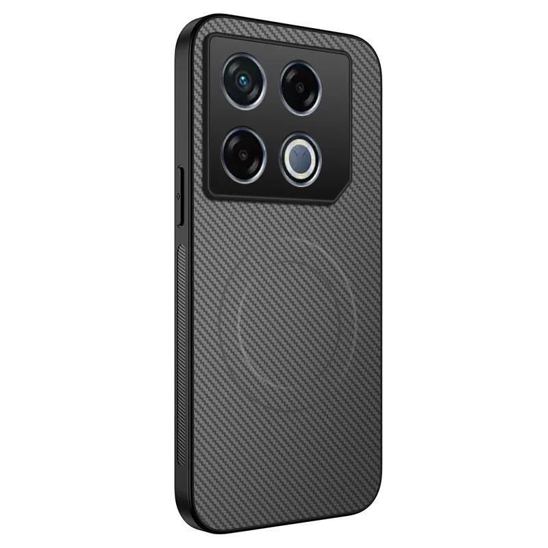 Shockproof Carbon Fiber Pattern Soft Phone Case For Infinix GT 30 20 Pro Magnetic Wireless Charging Protection Back Cover Cases