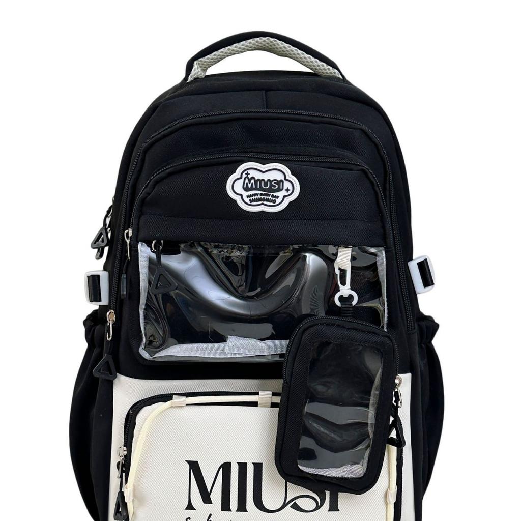 Schoolbag Dopamine Transparent Pain Bag Backpack 1011 New Trendy Large Capacity Niche ins Middle and High School Student School Bag