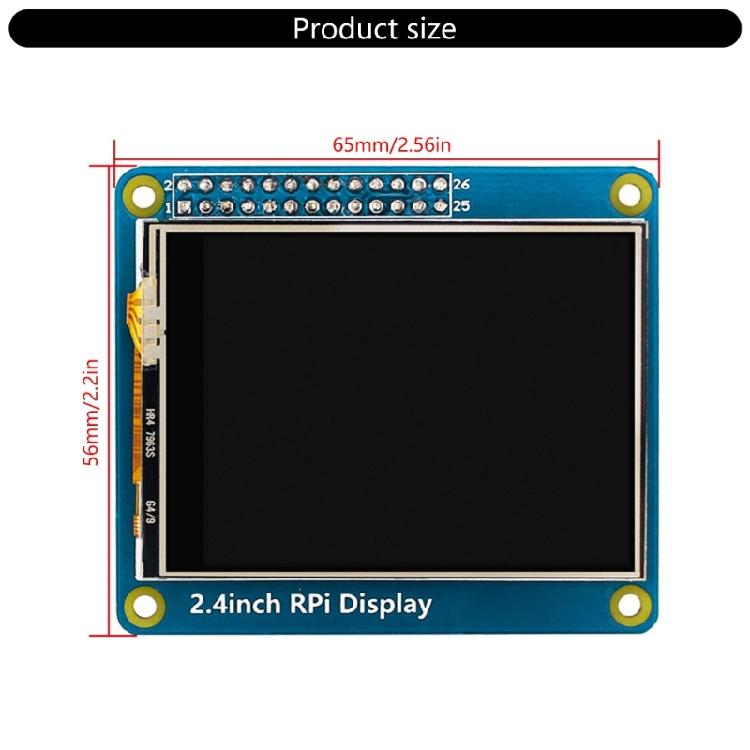 TFT Display LED Backlit Display Module Low Power Consumption SPI Interfaces 2.4inch Screen for Pi 4B 3B+