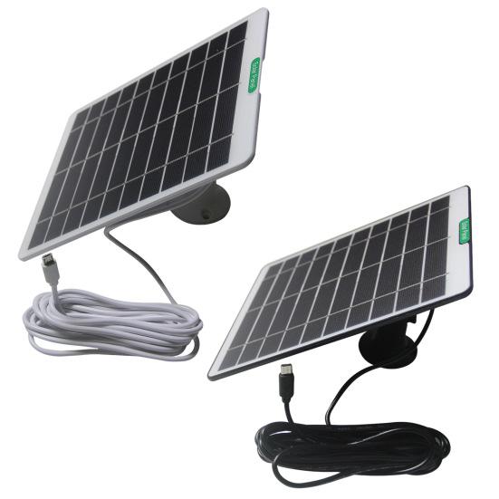 Solar Panels 5W Single Crystal Silicon Micro USB/Type-C Outputs Solar Panel IP65 Waterproof Lightweight