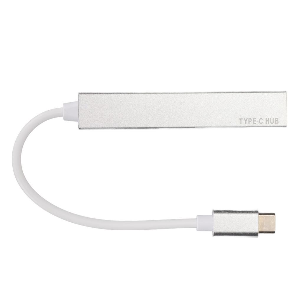USB C Hub 4 in 1 Type C to USB 2.0 USB 3.0 Mini Portable Silver Docking Station for Desktop Laptop