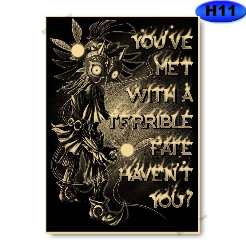 Vintage klasické anime plakáty postav Kraft Paper Slayer/Haikyuu Plakát Anime Dekor Pokoj Bar Kavárna Nástěnná malba