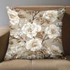 1 Pieces Beige Floral Patterned Throw Pillow Cushions Polyester pillowcase, sofa decorative cushion cov Headboard Pillow