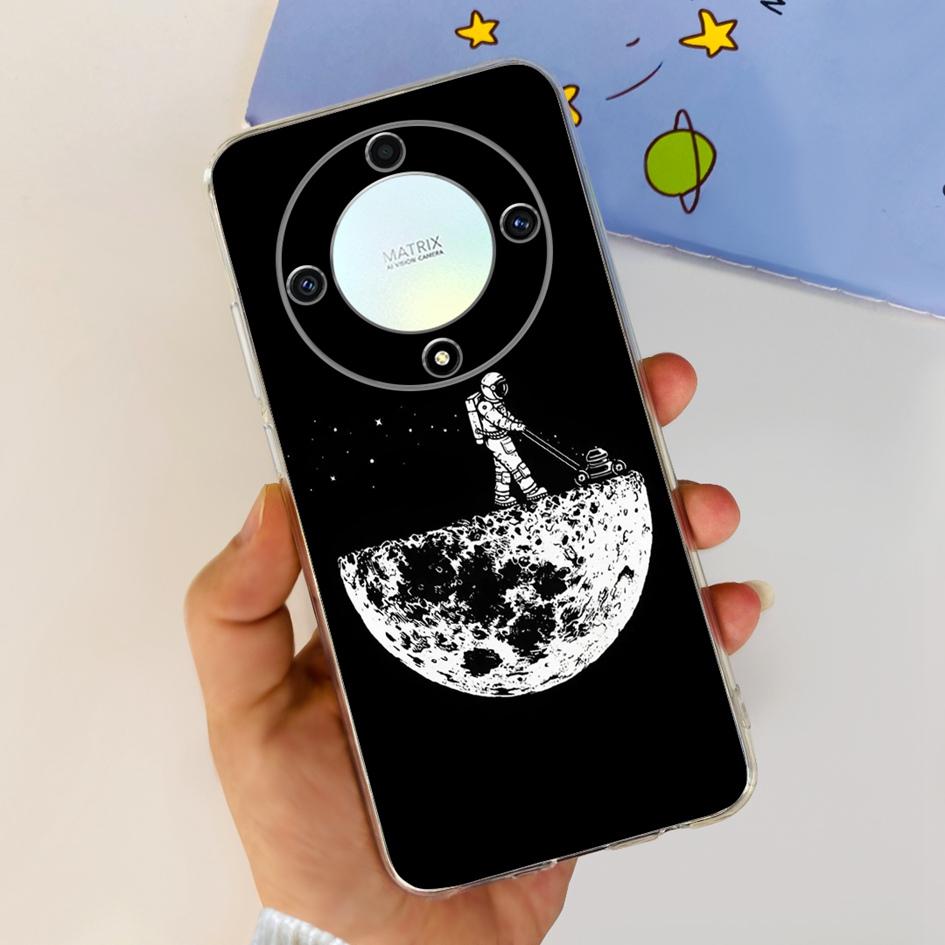 For Honor Magic 4 Lite Case ANY-LX1 ANY-LX2 ANY-LX3 Clear Cover Popular Flower Soft Silicone Funda For Honor Magic 5 6 Lite Para