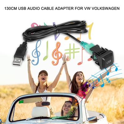 USB Audio Kabel Adapter CD Speler Radio Draad Kabel Geschikt voor VW Volkswagen 130cm