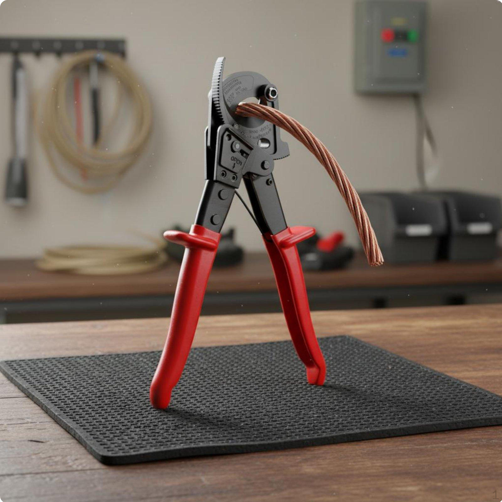 Ratchet Action Cable Shears LaborSaving Ratcheting Wire Shear Heavy Duty Cutter for