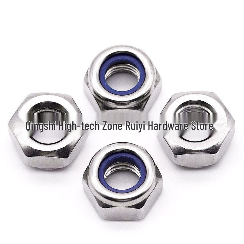 304 Stainless Steel Nylon Insert Self-Locking Hex Nut (M2-M12)