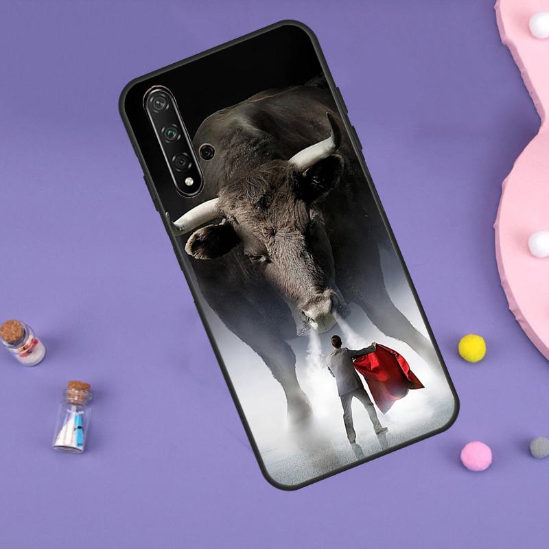 Bullfight Bull Fighter Case For Huawei P30 P20 P40 Lite Nova 5T 11i 8i 3i 9 10 SE 11 Pro Y90 Y70 Y61 Y60 Y91 Cover