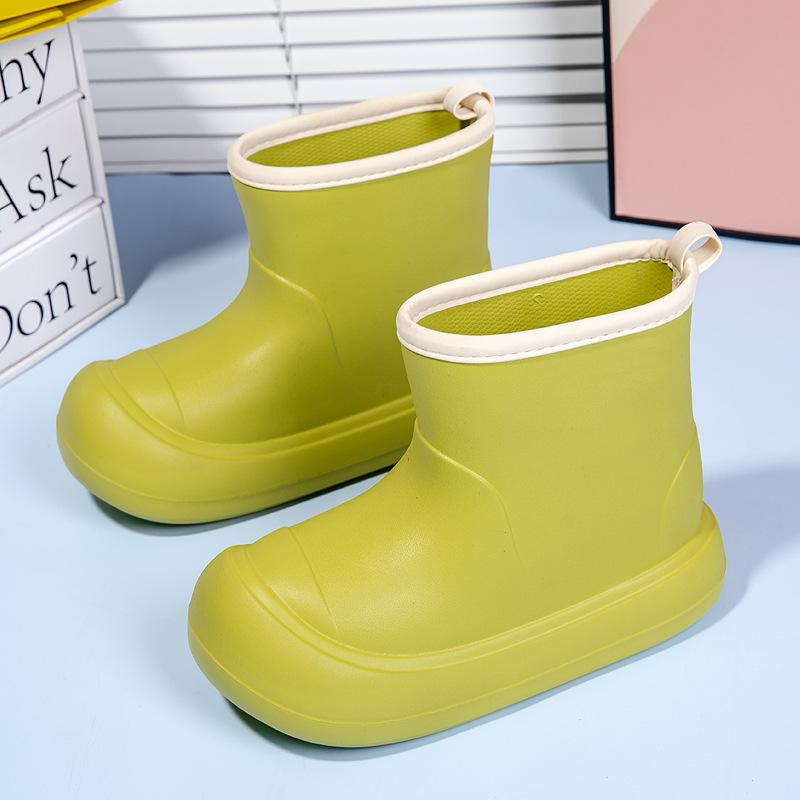 

Осенне-зимняя мода дождевые сапоги женские на толстой подошве кухонные бархатные теплые резиновые сапоги водонепроницаемая обувь для кухни студенческие резиновые туфли женские 40-41 [One size larger with cotton]