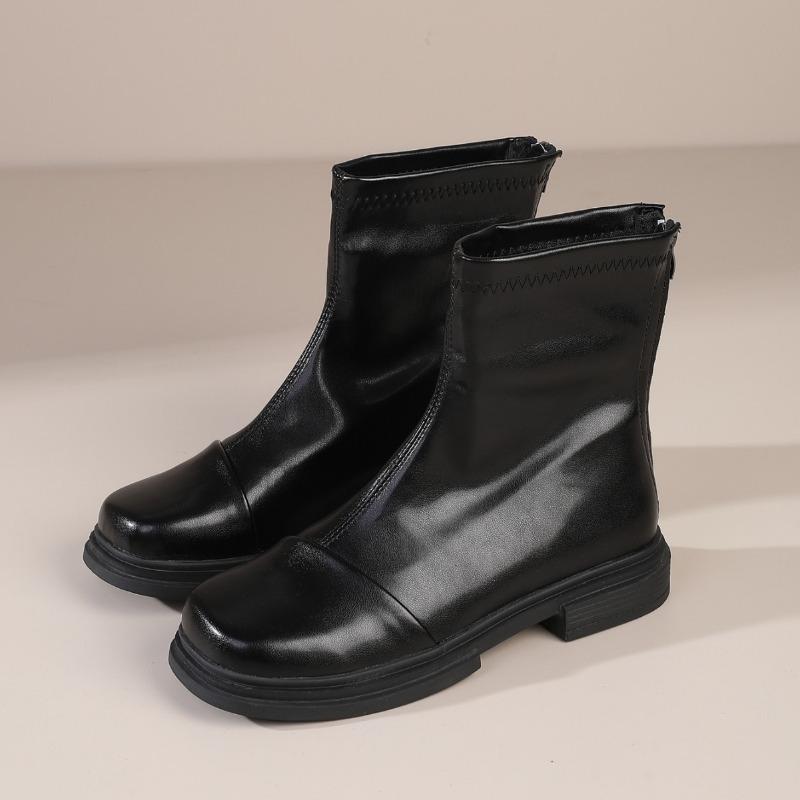 Skinny boots Martin boots women's British new boots muffin bottom versatile spring, summer and autumn boots velvet fashion boots