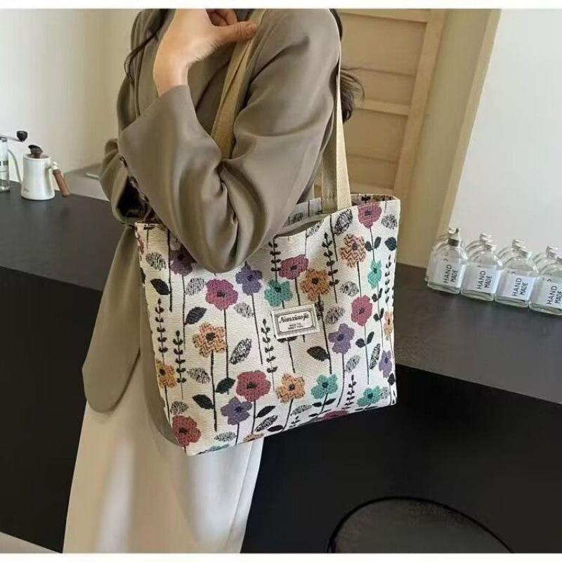 Women's Large Canvas Handbag: Commute Tote Shoulder Bag