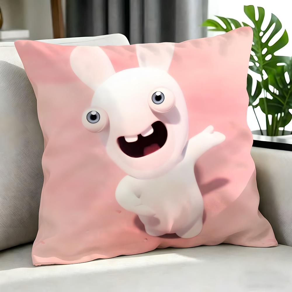 Cartoon Rabbids Invasion Cushion Cover Cushion Cover Set 4Pcs 50X50 45X45 40X40 Pillowcase Decorative Sofa Home Decor