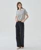 Deuloupisumeon Cotton Striped Short Sleeve Collared Knit [Ivory]