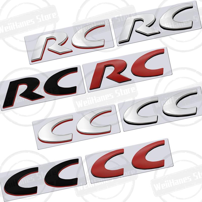 Metal 3D For RC CC Letter Logo u333 206 205 301 308 306 307 508 2008 4008 5008 RCZ Car Rear Trunk Body Sticker Accessories 333u