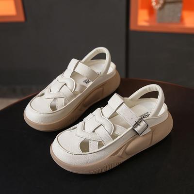 2025 Summer Hollow Out Women Chunky Sandals Designer Comfortable Saft Sole Casual Shoes Outdoor Beach Sandalias De Mujer