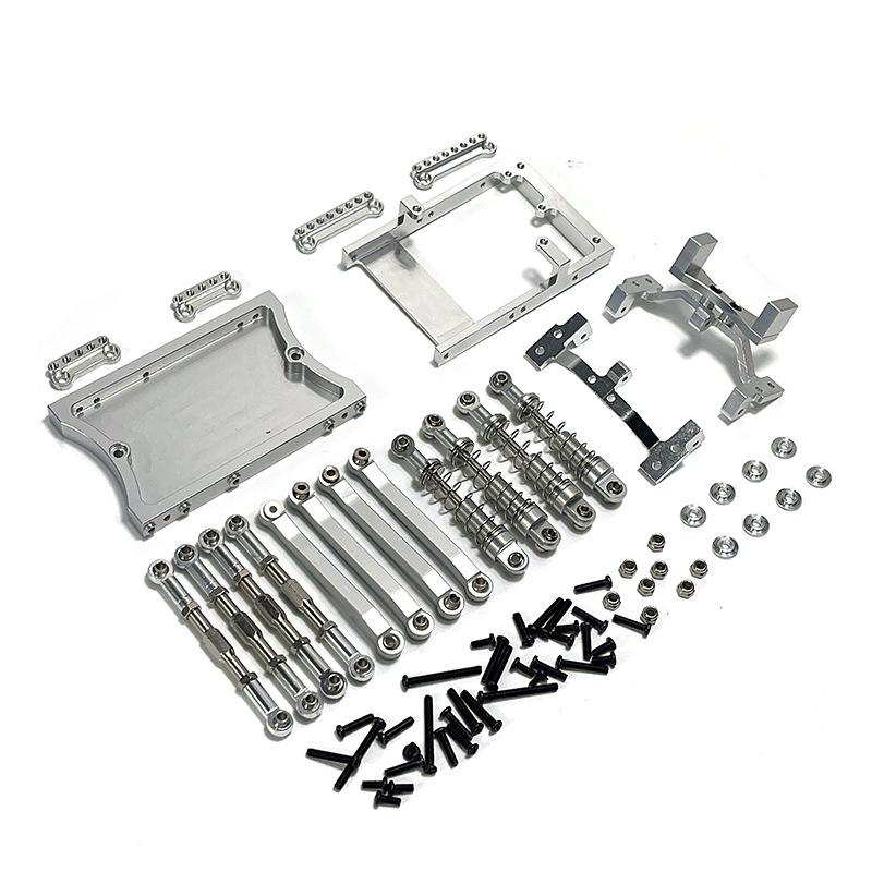Mangniu MND90 99S RC Car Upgraded Servo, Rear Beam, Shock Absorber, and Tie Rod