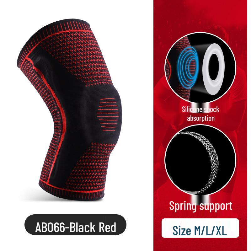 

Дышащий силиконовый компрессионный наколенник на пружинах для занятий спортом на открытом воздухе: Пеший туризм, Бег, Баскетбол, Велоспорт - Противоскользящий и Вязаный дизайн XL [70-90kg]