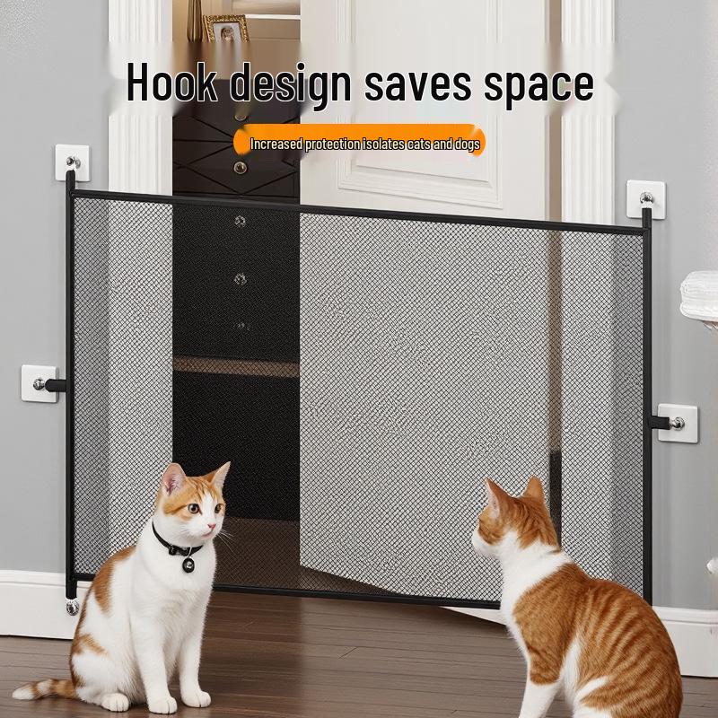 Foldable Cat Barrier: Stairway and Door Isolation Net.